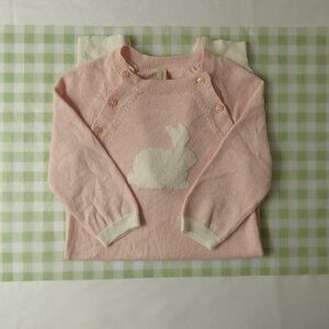 Red Envelope Pink Cashmere & Sweater Romper, Size 6-12 Months